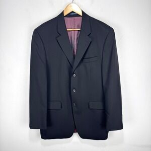 RALPH Ralph Lauren Blazer Sport Coat Men 42L Black 3 Button Lined 100% Wool
